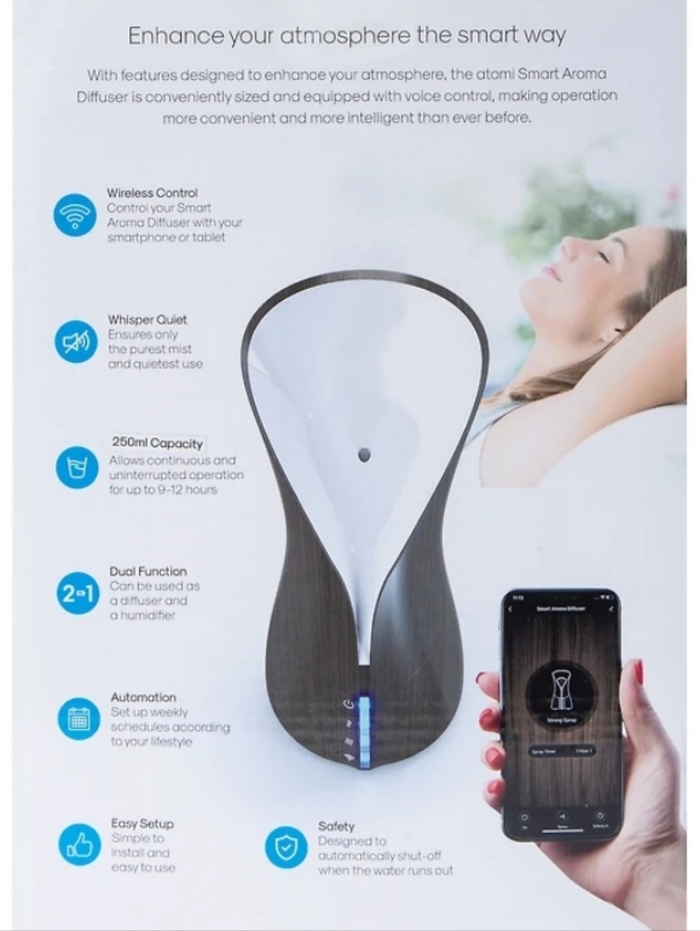 Atomi Smart Aroma Diffuser Control With Your Phone Works Great Aromatheraphy